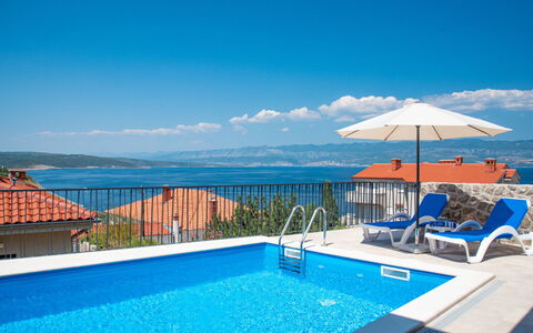 Villa Vali 2: Water, Sky, Building, Furniture, Daytime, Cloud, Property, Plant, Swimming Pool, Blue