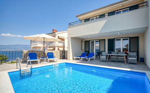 Villa Vali 2: Water, Sky, Property, Swimming Pool, Plant, Azure, Building, Outdoor Furniture, Architecture, Body Of Water