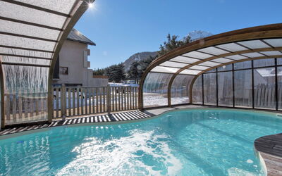 Serre Chevalier 652: Water, Sky, Daytime, Plant, Swimming Pool, Building, House, Shade, Architecture, Eco Hotel