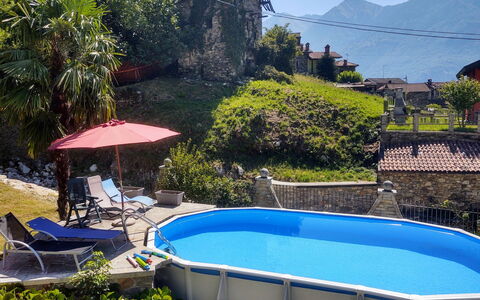 Sorico Albonico 684: Water, Property, Sky, Plant, Swimming Pool, Nature, Blue, Azure, Building, Outdoor Furniture