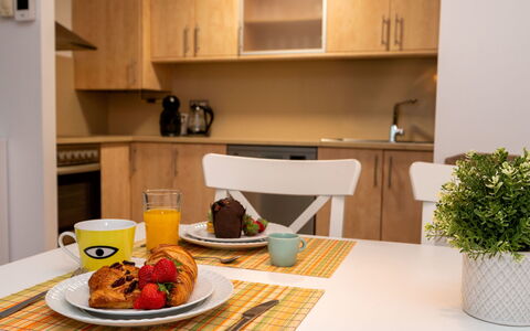 Ancora: Food, Tableware, Cabinetry, Table, Furniture, Plant, Dishware, Plate, Wood, Interior Design