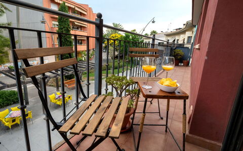 Ancora: Plant, Sky, Property, Building, Flowerpot, Table, Wood, Outdoor Furniture, Chair, Architecture
