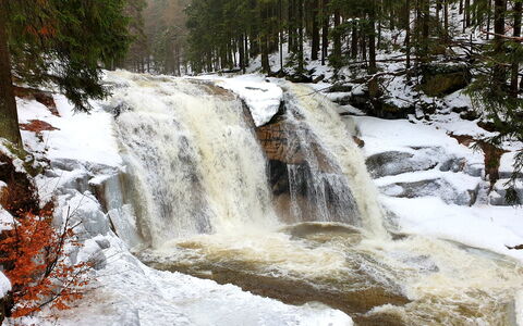 Harrachov 552: Water, Water Resources, Natural Landscape, Waterfall, Watercourse, Tree, Biome, Snow, Freezing