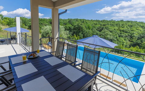 Villa Bella: Sky, Cloud, Building, Azure, Shade, Interior Design, Swimming Pool, Tree, Outdoor Furniture, Leisure