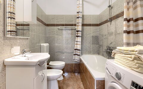 Goga: Laundry Room, Mirror, Sink, Plumbing Fixture, Property, Bathroom Sink, Tap, Bathroom, Purple, Interior Design