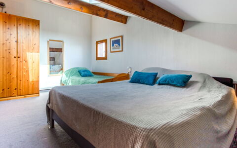 Belle Ile 1: Furniture, Property, Building, Comfort, Azure, Wood, Bed Frame, Bed, Pillow, Interior Design