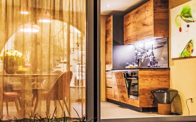 Garden Suite 66.1: Property, Building, Wood, Interior Design, Architecture, Floor, Chair, Living Room, Door, Television