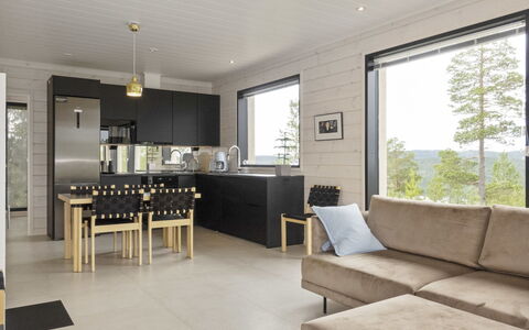 Villa Horihane: Flooring, Interior Design, Wood, Furniture, Ceiling, Floor, Wood Flooring, Lighting, Living Room, Home