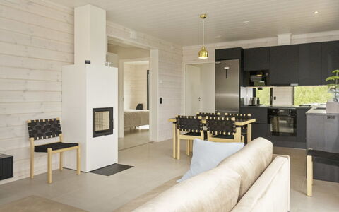 Villa Horihane: Flooring, Interior Design, Floor, Wood, Furniture, Ceiling, Wood Flooring, Light Fixture, Room, Living Room