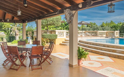 Can Cerda: Plant, Property, Water, Chair, Outdoor Furniture, Shade, Interior Design, Wood, Leisure, Swimming Pool