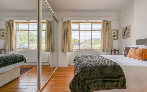 Suilven: Furniture, Interior Design, Bed, Flooring, Floor, Bedroom, Ceiling, Wood, Room, Bedding