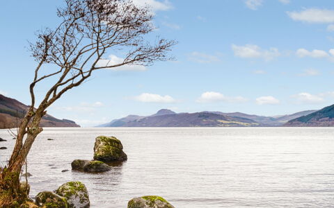 Suilven: Water, Sky, Cloud, Water Resources, Plant, Natural Landscape, Tree, Mountain, Lake, Horizon