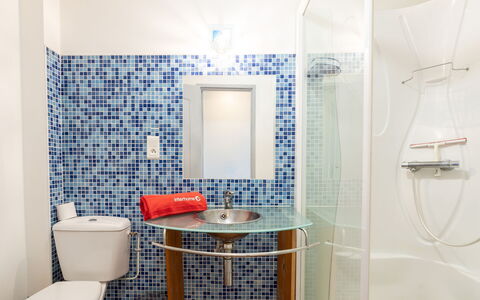 Villa Suerte: Plumbing Fixture, Property, Product, Bathroom, Purple, Sink, Tap, Interior Design, Lighting, Architecture