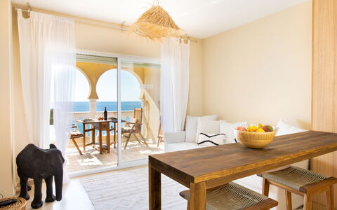 Sea Suite: Table, Property, Furniture, Chair, Wood, Interior Design, Window, Curtain, Floor, Real Estate