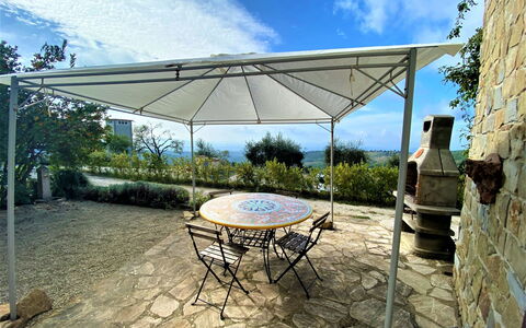 Casa Chiara: Table, Property, Plant, Furniture, Cloud, Sky, Shade, Outdoor Table, Outdoor Furniture, Leisure
