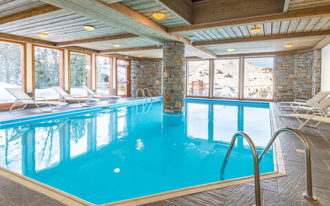 La Plagne 647: Water, Building, Property, Swimming Pool, House, Interior Design, Chair, Floor, Window