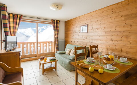 Vallandry 651: Table, Furniture, Window, Wood, Architecture, Interior Design, Living Room, Picture Frame, Wall, Floor