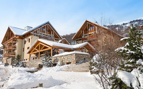 Valloire 651: Sky, Building, Property, Snow, Plant, Window, House, Cloud, Wood, Tree
