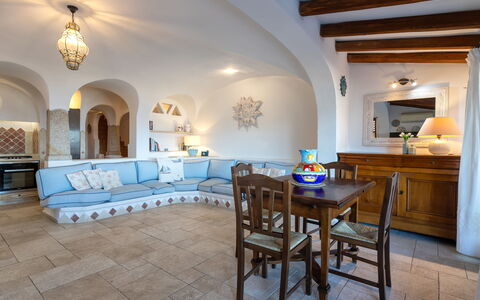 Valentina: Blue, Furniture, Interior Design, Flooring, Floor, Ceiling, Table, Couch, Room, Living Room