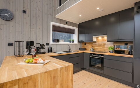 Kaja: Cabinetry, Countertop, Tap, Furniture, Kitchen, Kitchen Stove, Kitchen Appliance, Kitchen Sink, Sink, Wood