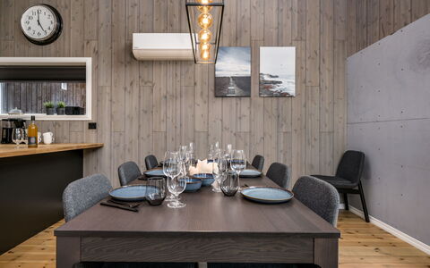 Mathias: Furniture, Interior Design, Flooring, Light Fixture, Wood, Floor, Ceiling, Dining Room, Table, Kitchen & Dining Room Table