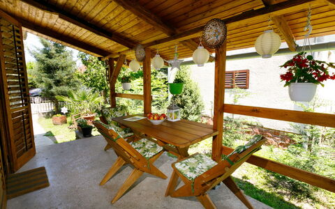 Liget: Plant, Property, Building, Wood, Shade, Flower, Interior Design, Outdoor Furniture, Table, Tree