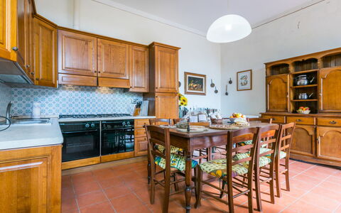 Scaletta + Girasole: Furniture, Property, Cabinetry, Countertop, Wood, Interior Design, Kitchen, Flooring, Table, Floor