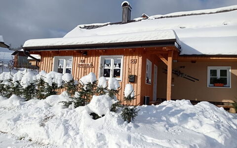 Rokytnice Nad Jizerou 55: Sky, Cloud, Building, Snow, Property, Window, Plant, House, Architecture, Freezing
