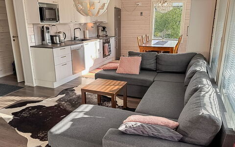 Willa Kiiruna: Furniture, Wood, Interior Design, Couch, Flooring, Living Room, Floor, Home, Room