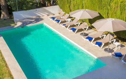 Villa Scott: Water, Building, Sky, Property, Swimming Pool, Window, Azure, Plant, Interior Design, Condominium