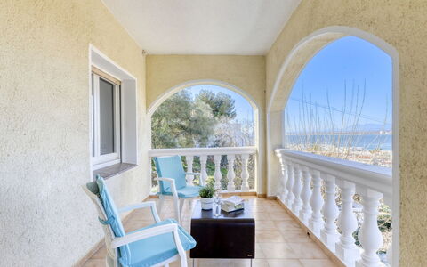Tordera: Sea, Porch, Balcony, Resort, Wood Stain, Villa, Baluster, Hotel, Outdoor Furniture, Handrail