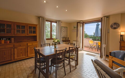 La Planquette: Furniture, Flooring, Interior Design, Wood, Table, Kitchen & Dining Room Table, Floor, Dining Room, Chair, Room