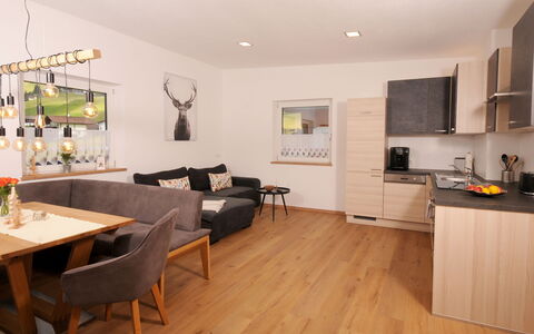 Wanglblick: Property, Furniture, Table, Interior Design, Couch, Wood, Cabinetry, Lighting, Countertop, Flooring