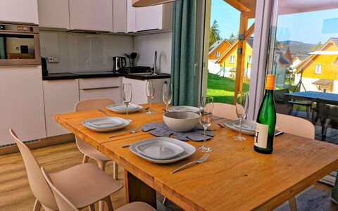 Lakeside Village 37: Table, Furniture, Property, Bottle, Building, Chair, Kitchen Appliance, Cabinetry, Wood, Tableware