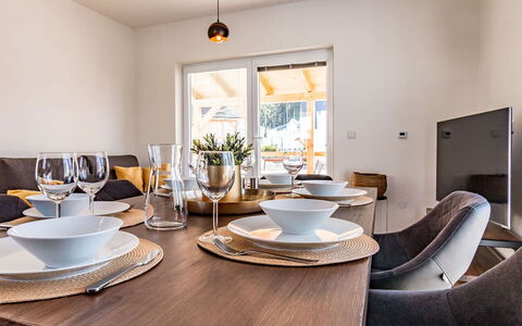 Lakeside Village 40: Furniture, Tableware, Table, Property, Dishware, Wood, Interior Design, Chair, Drinkware, Serveware