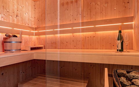 Lakeside Village 38 (+ Sauna): Cabinetry, Building, Wood, Wood Stain, Interior Design, Kitchen, Flooring, Floor, Wall, Hardwood
