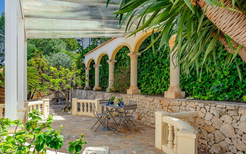 Villa Rosa: Column, Shade, Garden, Resort, Flowerpot, Hacienda, Eco Hotel, Outdoor Structure, Landscaping
