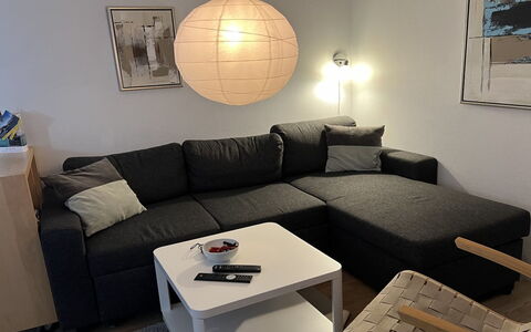 Thyrne - 500M from the Sea: Furniture, Flooring, Floor, Wood, Interior Design, Couch, Living Room, Wood Flooring, Room