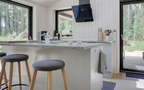 Anarosa - 200M from the Sea: Wood, Flooring, Interior Design, Furniture, Kitchen, Countertop, Kitchen Appliance, Floor, Bar Stool, Home Appliance