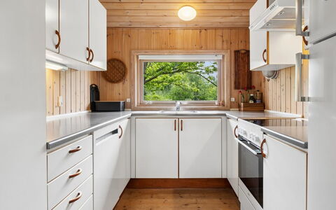 Ailen - 500M from the Sea: Kitchen, Kitchen Appliance, Flooring, Wood, Interior Design, Countertop, Major Appliance, Ceiling, Floor, Cabinetry