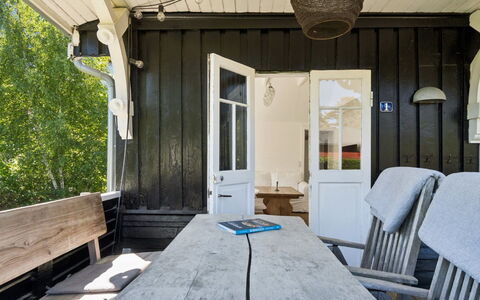 Kerstin - 100M from the Sea: Wood, Furniture, Ceiling, Floor, Flooring, Door, Home, Chair, Porch, Hardwood
