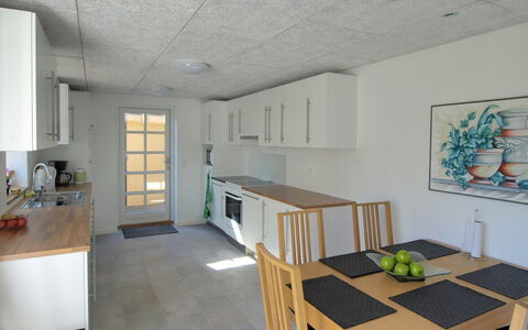 Ødmar - 400M from the Sea: Flooring, Wall, Furniture, Floor, Wood, Interior Design, Ceiling, Countertop, Room, Kitchen