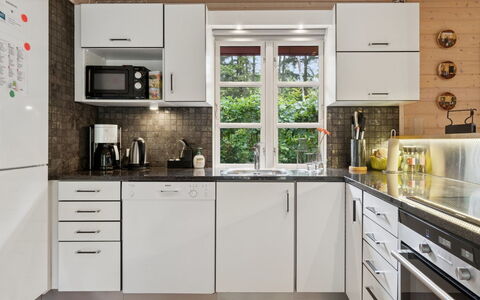 Nahuel - 200M from the Sea: Kitchen Appliance, Kitchen, Countertop, Major Appliance, Cabinetry, Flooring, Interior Design, Wood, Home Appliance, Furniture