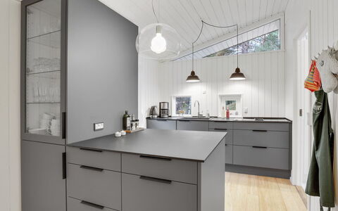Gaja - 1Km from the Sea: Cabinetry, Kitchen, Countertop, Interior Design, Flooring, Furniture, Floor, Drawer, Kitchen Appliance, Ceiling