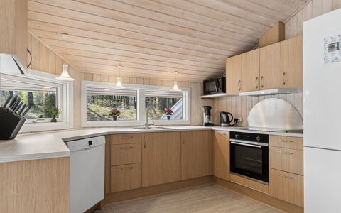 Sylvia - 900M from the Sea: Interior Design, Wood, Flooring, Ceiling, Kitchen, Countertop, Floor, Room, Light Fixture, Cabinetry
