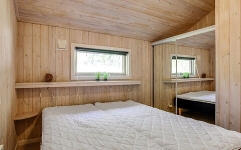 Sylvia - 900M from the Sea: Interior Design, Flooring, Floor, Wood, Ceiling, Bedroom, Room, Bed, Furniture, Lighting