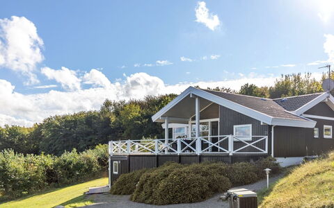 Tjelle - 300M from the Sea: Roof, Home, Door, Cottage, Shade, Siding, Yard, Estate, Backyard