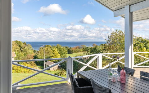 Tjelle - 300M from the Sea: Roof, Home, Door, Cottage, Shade, Siding, Yard, Estate, Backyard