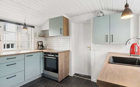 Alea - 200M from the Sea: Countertop, Kitchen, Sink, Interior Design, Flooring, Cabinetry, Plumbing Fixture, Wood, Major Appliance, Ceiling
