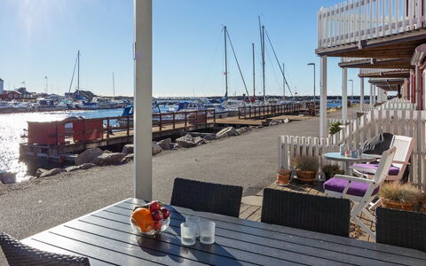 Halldora - 10M from the Sea: Deck, Shade, Marina, Outdoor Furniture, Dock, Boat, Hardwood, Walkway, Boardwalk, Porch